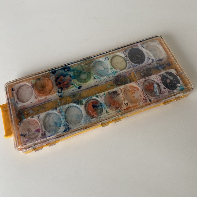 PAINT BOX, Water Colour Set in Yellow Box